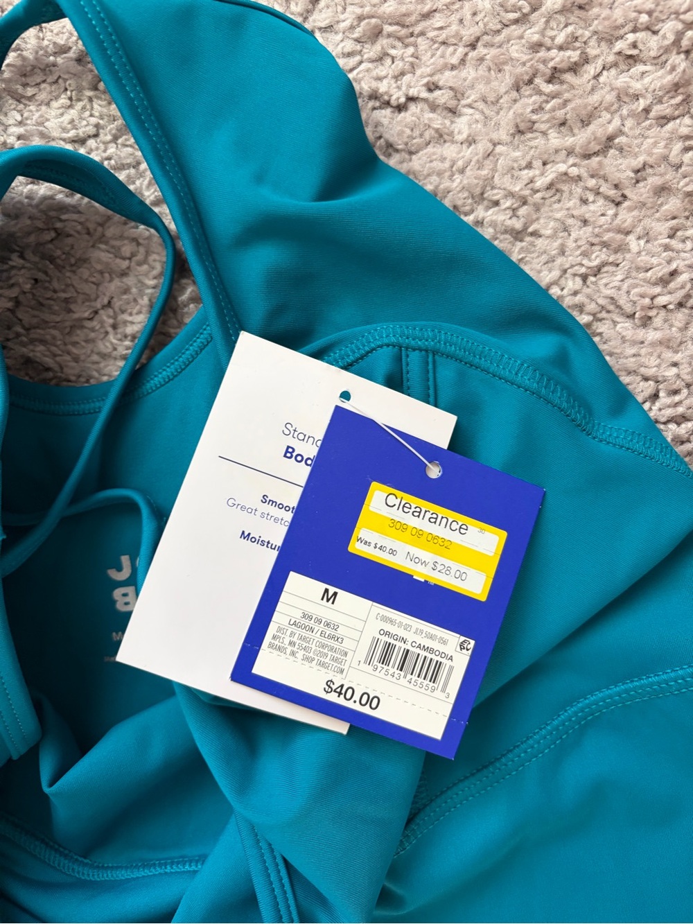 JoyLab Teal Active Tank Jumpsuit - Picture 4 of 11